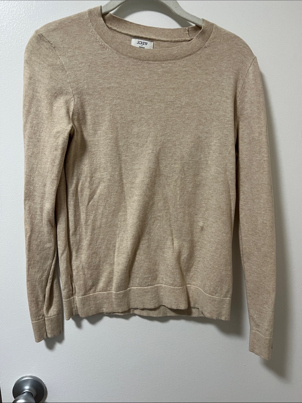 J. Crew Women's Crewneck Sweater in Light Taupe